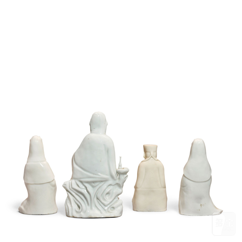 十七/十八世紀 德化窯像四件 | FOUR BLANC-DE-CHINE FIGURES - 图2
